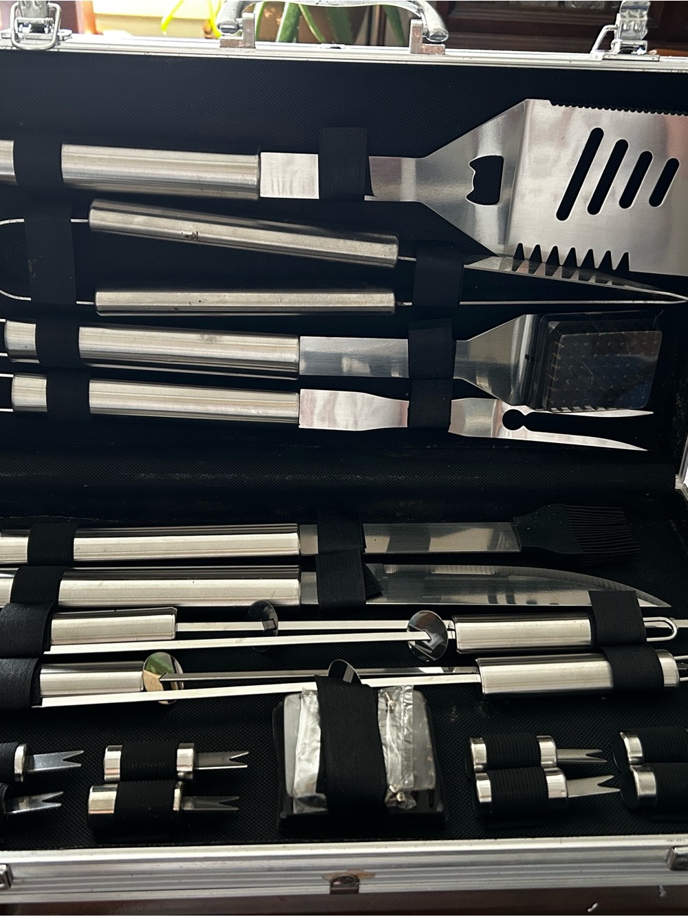 Kacebela, BBQ Tool Set with silver and Black Case ,